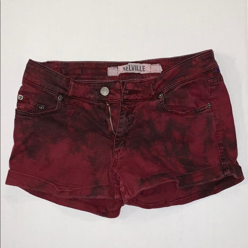 Brandy Melville red tie dye jean shorts John galt